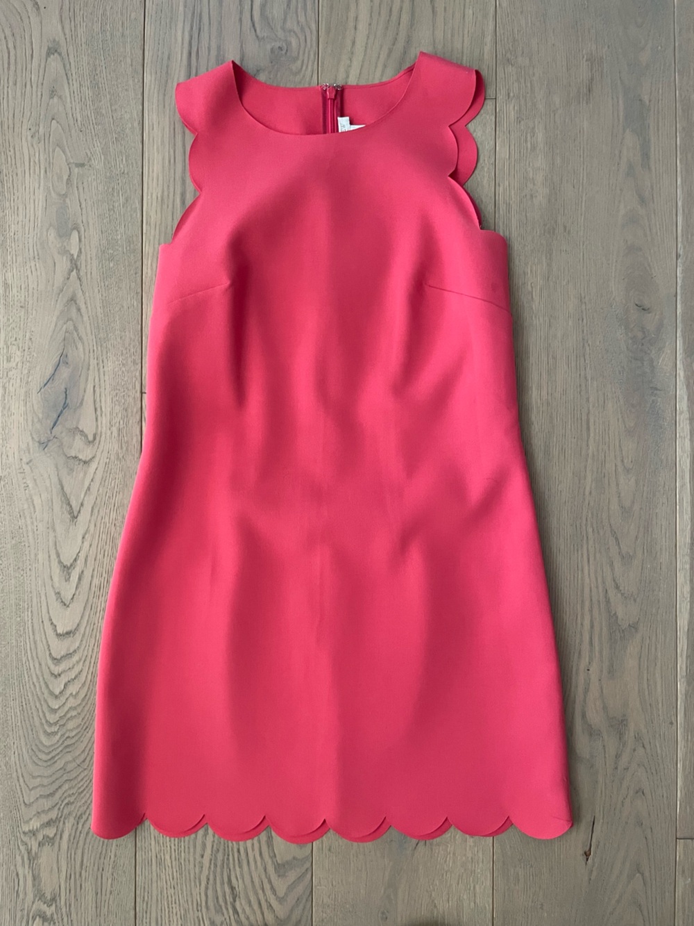 J. Crew Scalloped Edge Coral Mini Dress